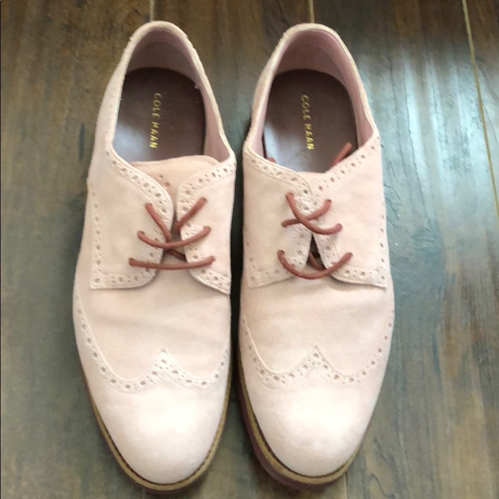 Cole Haan Pink and Burgundy Laced Oxfords